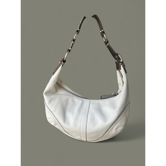 Coach Soho Dylan Small/Med 10576 Parchment White Leather Hobo Shoulder Bag - Picture 5 of 14